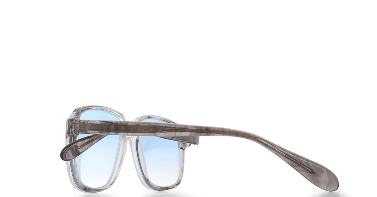 Lunettes De Soleil Vintage Essilor Or Et Acétate Turquoise - Verres Dégradés Jaunes, Neuf Sans étiquette