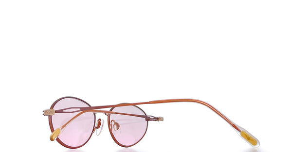 Lunette Longines vintage oval mat - Brun dégradé rouge