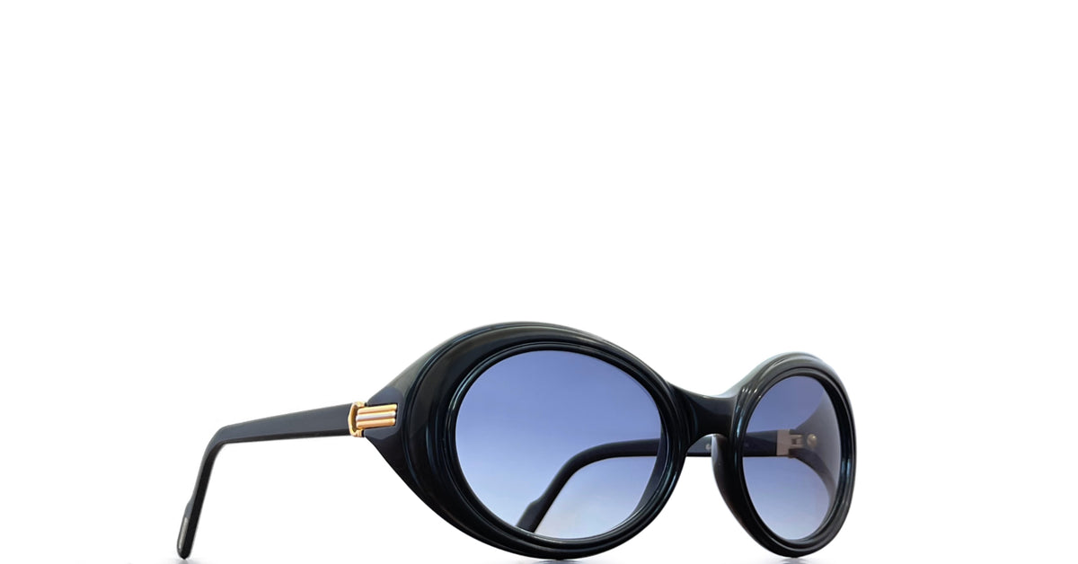 Lunette Cartier Frisson vintage Ac tate noir Bleu d grad