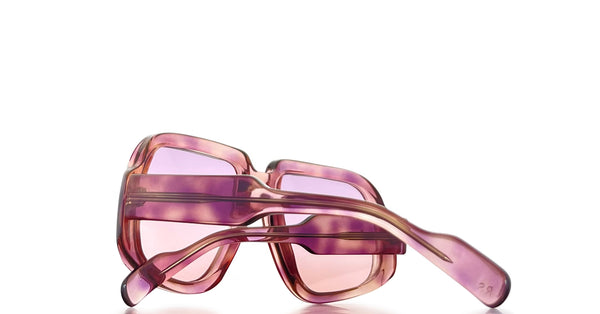 Lunette Actuell Couture vintage 70's acétate écaillé - Mauve dégradé rose