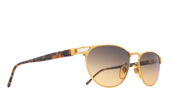 Lunette Mila Schön vintage Or acétate écaillé / Noir dégradé orange