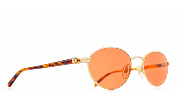 Lunette Icerberg vintage acétate écaillé Or / Orange Made in Italy