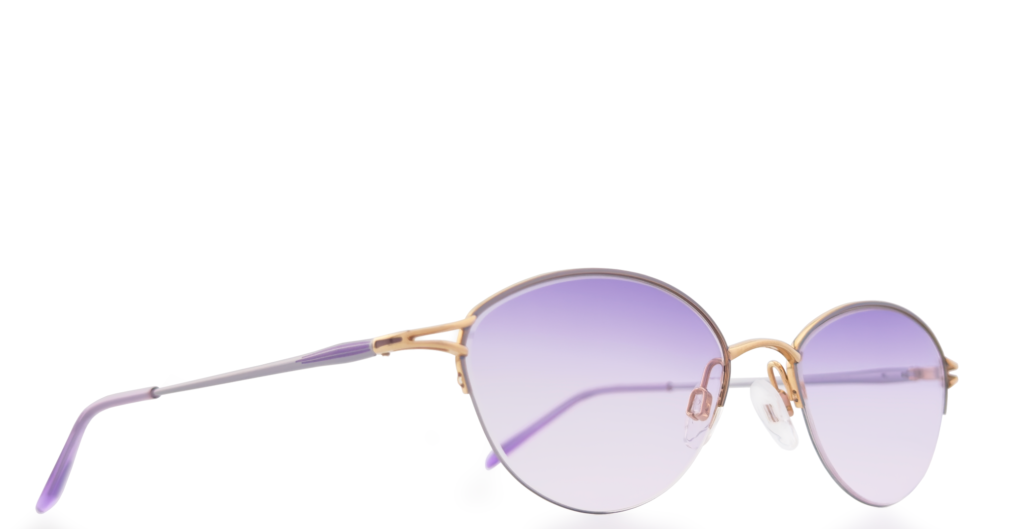 Lunette Charmant vintage pure Titanium oval nylor - Violet dégradé