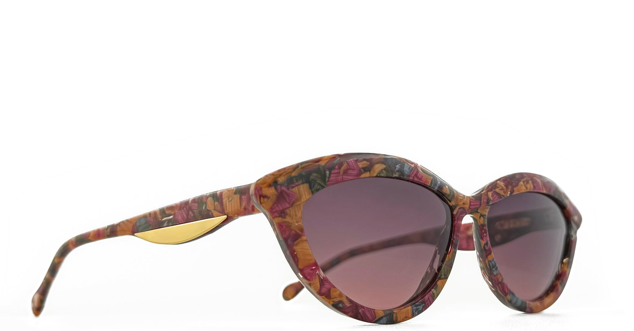 Lunette Cara M. vintage acétate oeil de chat multicolor / Violet dégradé