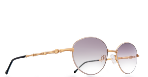 Lunette Carolina Herrera vintage Bicolor oval / Gris dégradé