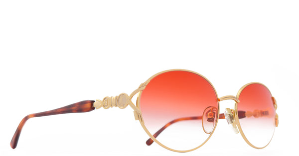 Lunette FENDI vintage Or branche acétate - Rouge dégradé