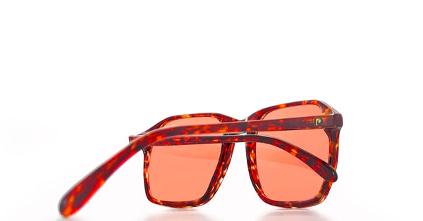 Lunette Personal vintage 90's acétate écaillé / Orange