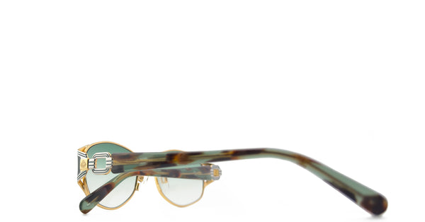 Lunette Von Fürstenberg vintage Or acétate made in Italy / Vert dégradé