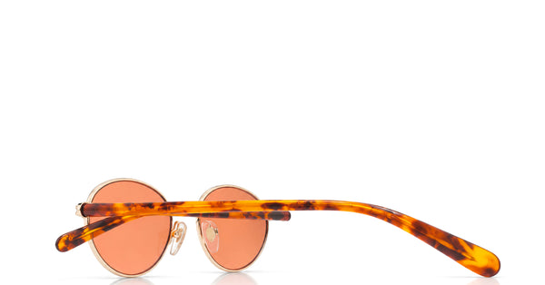 Lunette Icerberg vintage acétate écaillé Or / Orange Made in Italy