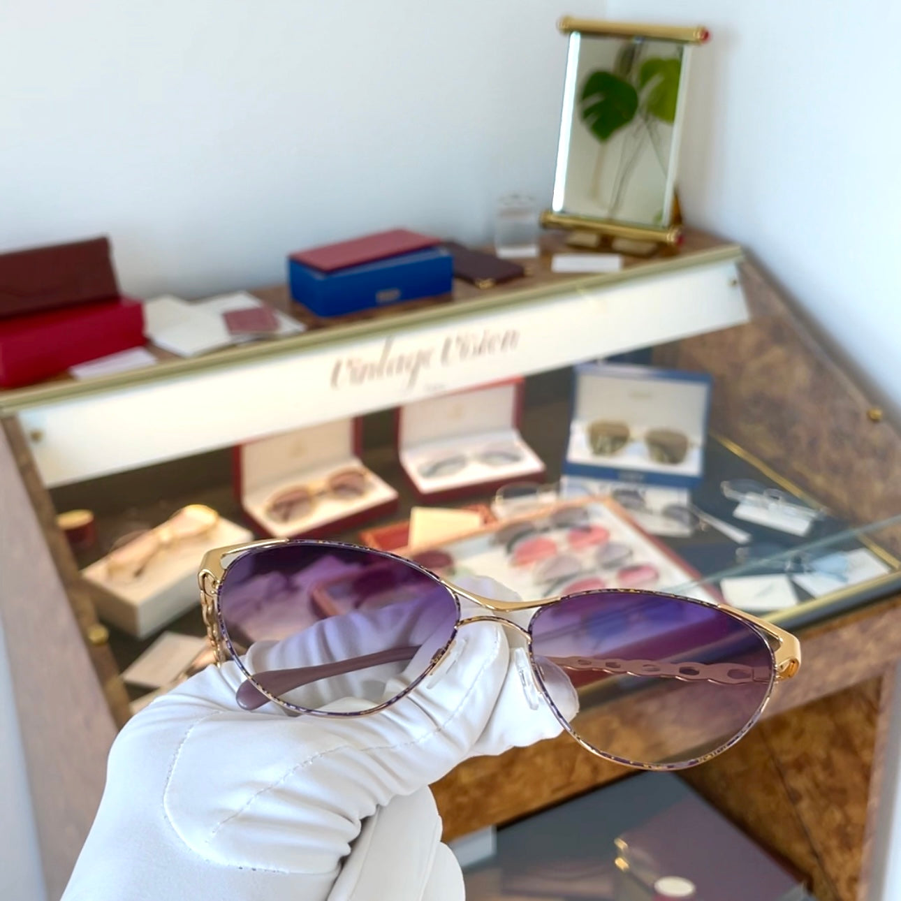 Lunettes Vintage Atrio 250 Multicolore (cuivre) - Monture Ovale Métal/ Acétate - Fabriquées En Allemagne