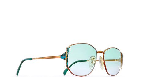 Lunette Renato Balestra vintage Or - Vert dégradé