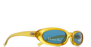 Lunette Christian Dior vintage Acétate jaune / Bleu paon