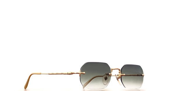 Lunette Jean Paul Gaultier JPG Rimless vintage plaqué Or / Vert dégradé