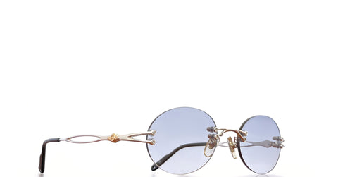 Lunette Aston Martin vintage Rimless oval / Gris,Bleu dégradé