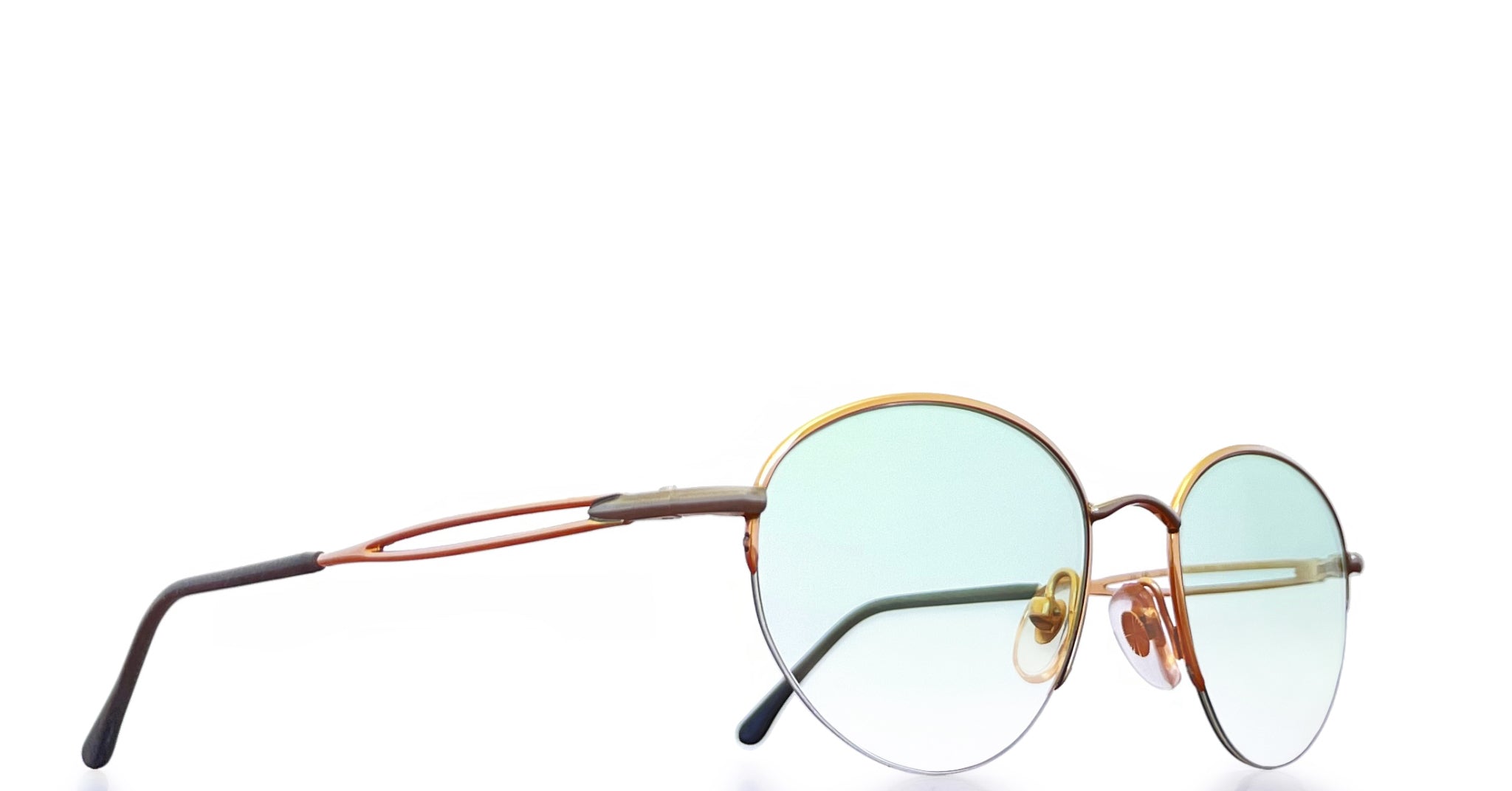 Lunette Desil vintage rolled gold 14Kt nylor / Vert dégradé