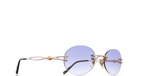 Lunette Aston Martin vintage Rimless oval / Bleu dégradé