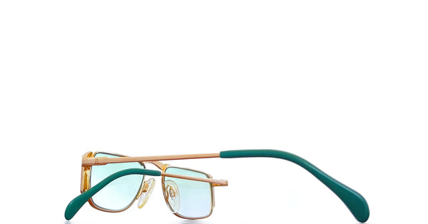 Lunette Renato Balestra vintage Or rectangle - Vert dégradé