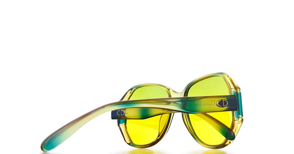 Lunette Christian Dior vintage Acétate / Vert dégradé jaune