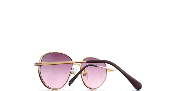 Lunette Nigura vintage Or / mauve foncé dégradé