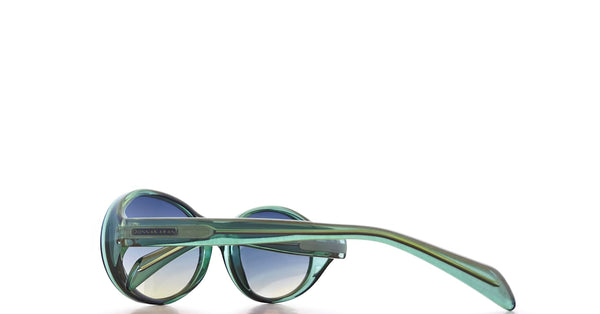 Lunette DonnaKaran vintage oval acétate vert - Bleu dégradé jaune