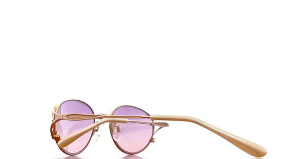 Lunette Nigura vintage Or / Mauve dégradé rose